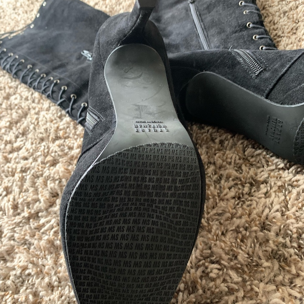 Stuart Weitzmann Lace Front Boot - image 5